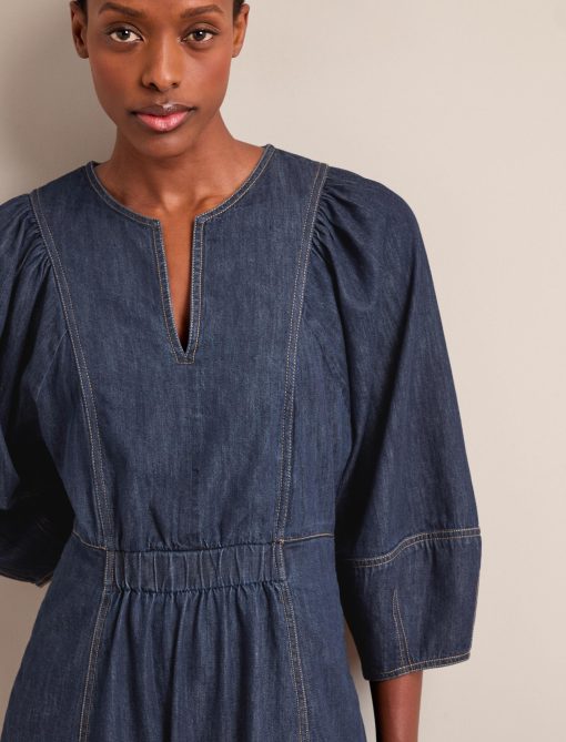 Jude Denim Maxi Dress - Dark Blue：圖片 2
