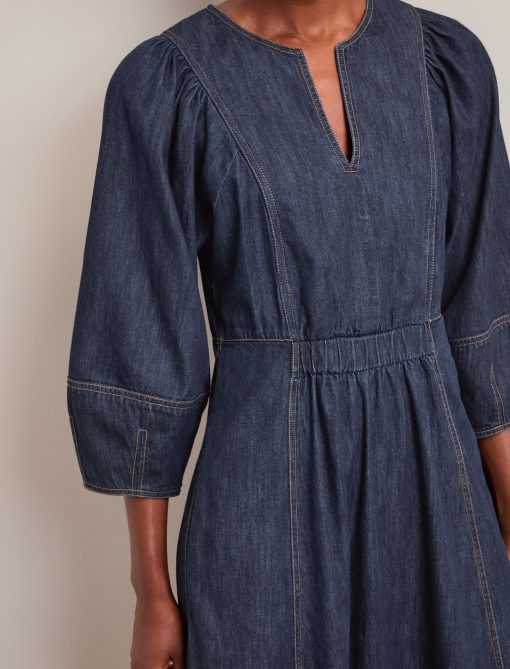 Jude Denim Maxi Dress - Dark Blue：圖片 7