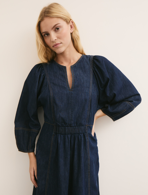 Jude Denim Maxi Dress - Dark Blue：圖片 8