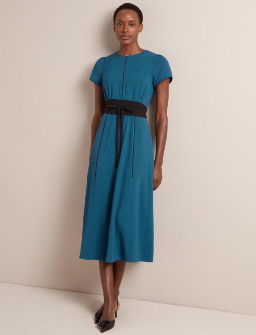 Rosie Techni Voile Maxi Dress - Azure Blue：圖片 2