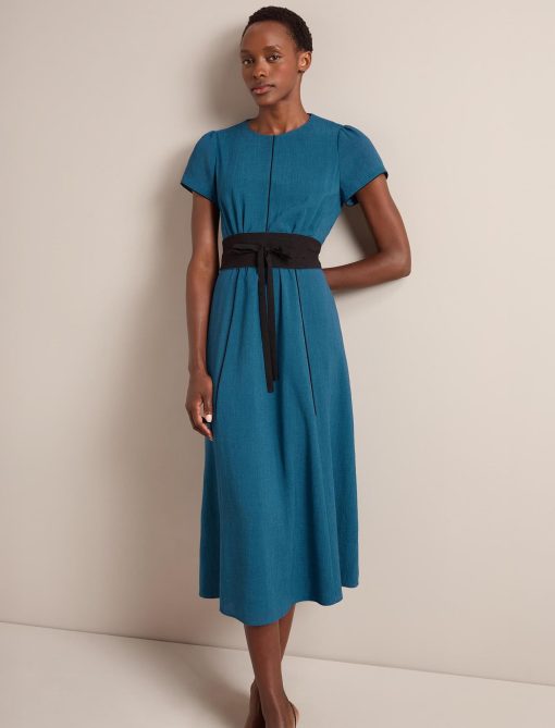 Rosie Techni Voile Maxi Dress - Azure Blue：圖片 11