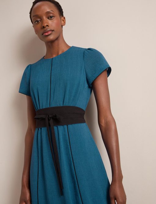 Rosie Techni Voile Maxi Dress - Azure Blue：圖片 7