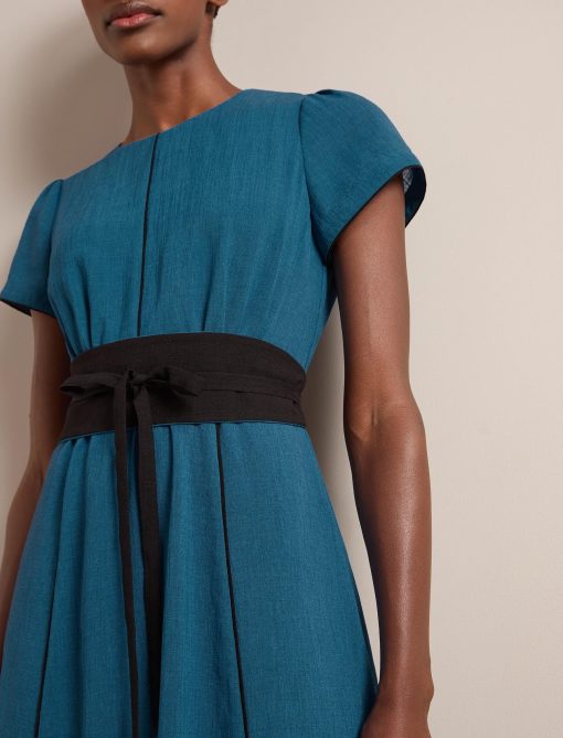 Rosie Techni Voile Maxi Dress - Azure Blue：圖片 3