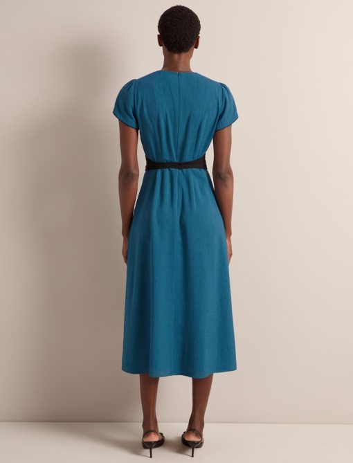 Rosie Techni Voile Maxi Dress - Azure Blue：圖片 12
