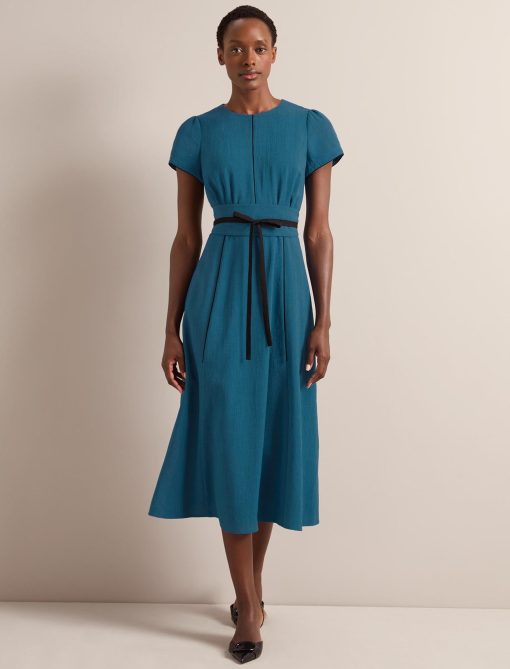 Rosie Techni Voile Maxi Dress - Azure Blue：圖片 8