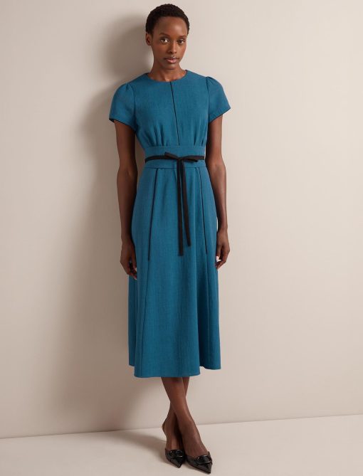 Rosie Techni Voile Maxi Dress - Azure Blue：圖片 4
