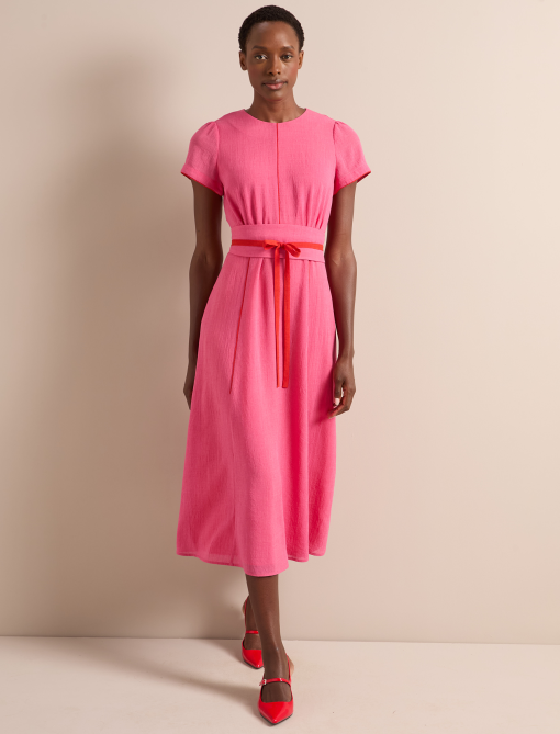 Rosie Techni Voile Maxi Dress - Hot Pink Crimson：圖片 4