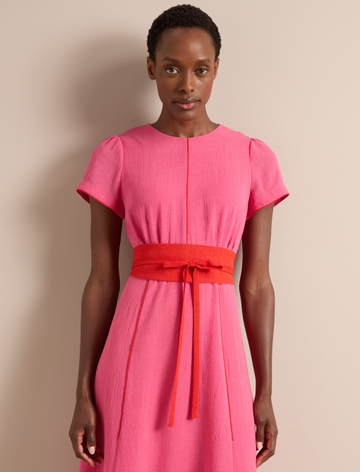 Rosie Techni Voile Maxi Dress - Hot Pink Crimson：圖片 7