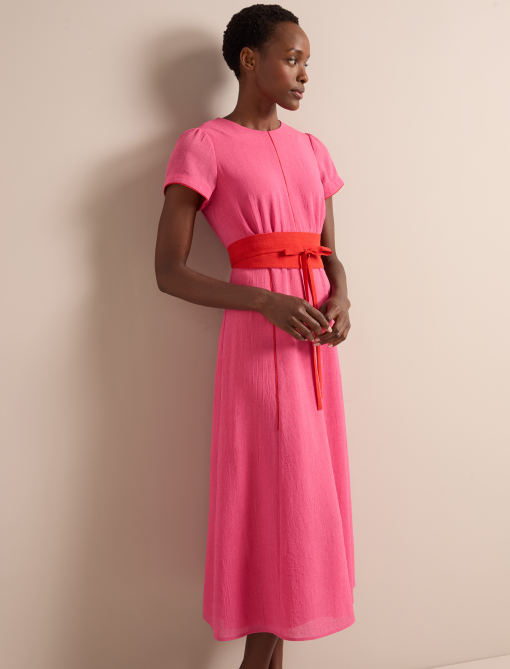 Rosie Techni Voile Maxi Dress - Hot Pink Crimson：圖片 9