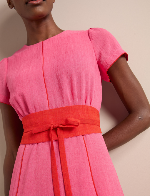 Rosie Techni Voile Maxi Dress - Hot Pink Crimson：圖片 5