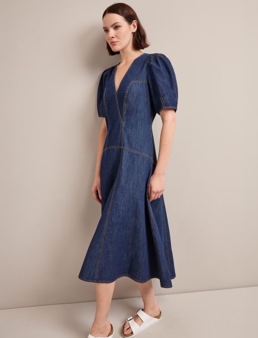 Robin Denim Maxi Dress - Dark Blue：圖片 5