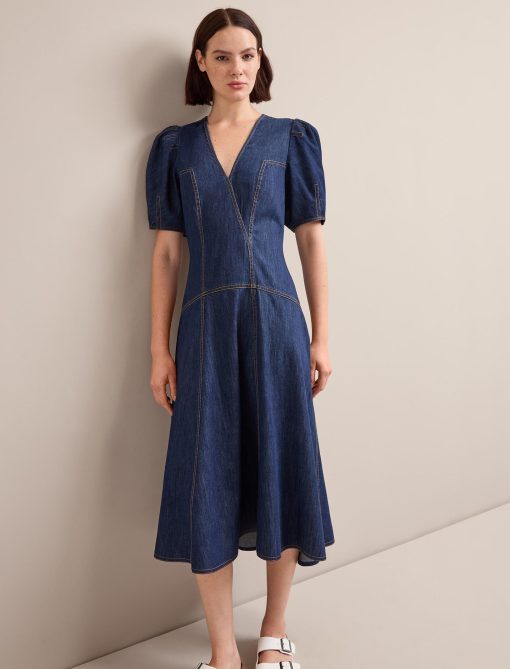 Robin Denim Maxi Dress - Dark Blue：圖片 6