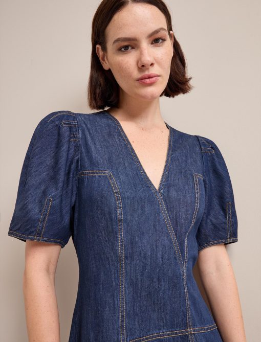 Robin Denim Maxi Dress - Dark Blue：圖片 4