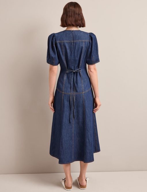 Robin Denim Maxi Dress - Dark Blue：圖片 7
