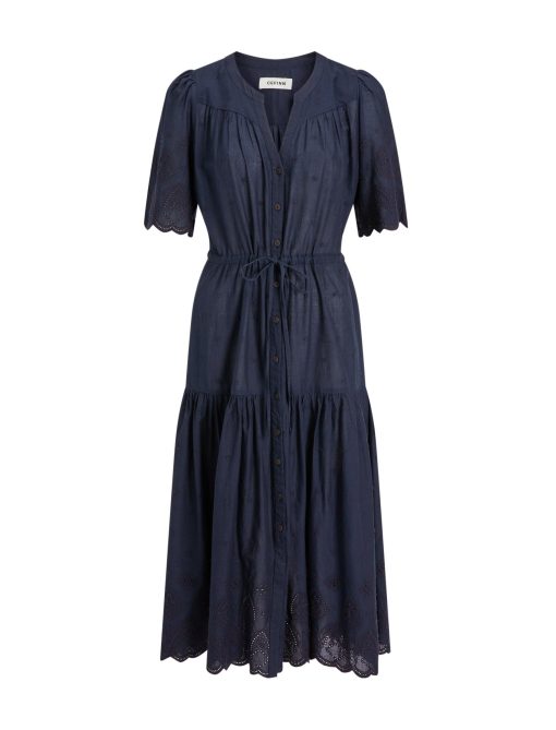 Nicole Organic Cotton Maxi Dress - Navy：圖片 4